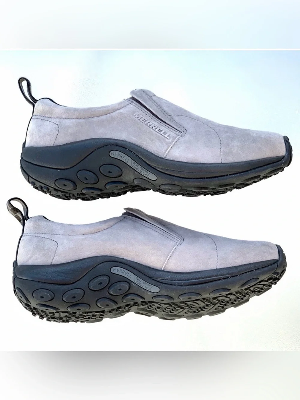 MERRELL Castle Rock Gray Suede Jungle Moc Slip-On Shoes ~ Men’s 11